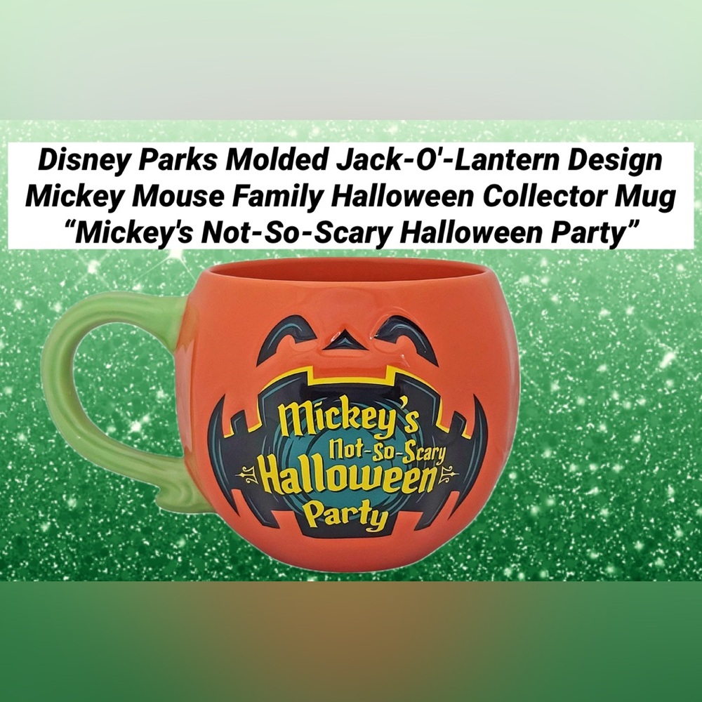 Disney Parks Molded Jack-O'-Lantern Mickey Mouse Family Halloween Collector Mug